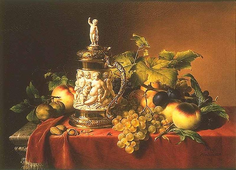 Johann Wilhelm Preyer Dessertfruchte mit Elfenbeinhumpen oil painting picture